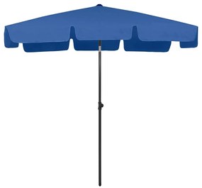 Guarda-sol de praia 200x125 cm azul-ciano