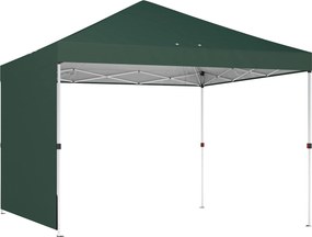 Outsunny Tenda Dobrável 3x3 m Pop-up com Parede Lateral Proteção UPF50+ Empurre Central Altura Ajustável Verde | Aosom Portugal