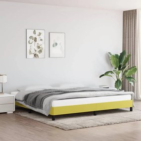 vidaXL Estrutura de cama sem colchão 200x200 cm tecido verde