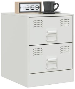 Mesa de cabeceira 34,5x39x44 cm aço branco