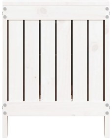 Caixa de arrumação jardim 76x42,5x54 cm pinho maciço branco
