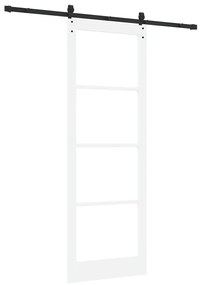 Conjunto de Porta Deslizante vidaXL com Acessórios Branca 83x232 cm Ma