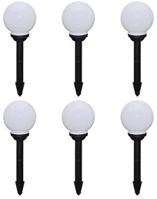 vidaXL Candeeiros de exterior 6 pcs LED 20 cm com estacas de enterrar
