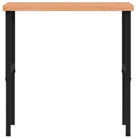 Bancada retangular 100x60x(73-99,5) cm madeira de faia maciça
