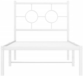 Estrutura de cama sem colchão com cabeceira 75x190 cm branco