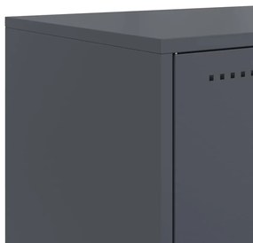 Móvel de TV 100,5x39x60,5 cm aço antracite