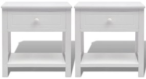 Cabeceiras, 2 pcs, madeira, branco
