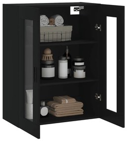 Armário de parede 69,5x34x90 cm preto