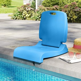 Cadeira dobrável portátil para exterior, piscina azul