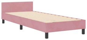 Cama vidaXL Rosa 80x200 cm Veludo