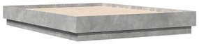 Estrutura de cama 120x190 cm derivados de madeira cinza cimento
