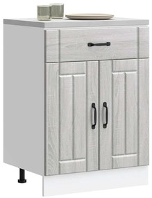 vidaXL Armário de cozinha baixo Lucca deriv. madeira cinzento sonoma