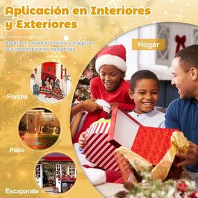 Anjo de Natal artificial iluminado de 157 cm Figura de anjo pré-iluminada para decoração de Natal no exterior com luzes LED quentes