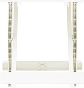 Mesa de jardim dobrável 45x43x50 cm plástico branco
