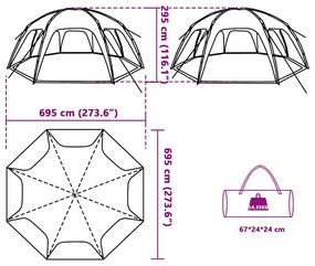 Tenda de festas impermeável azul ciano