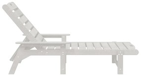 Sofá de Sol Branco 53x162x98.5 cm HDPE