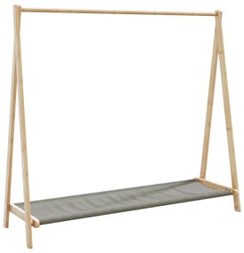 Roupeiro com prateleiras 106x34x102 cm bambu