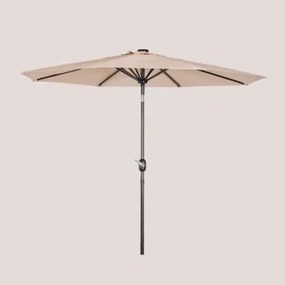 Guarda-sol Ø270 Cm Com Luz Em Tecido E Aço Uzombras Maquilhagem Leve - Sklum