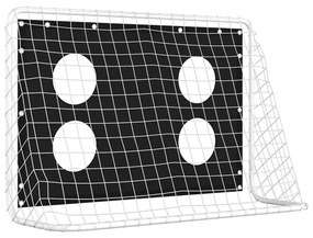 Baliza de treino para futebol com rede 184x61x122 cm aço