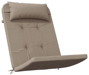 Almofadões cadeira adirondack 2pcs tecido oxf cinza-acastanhado