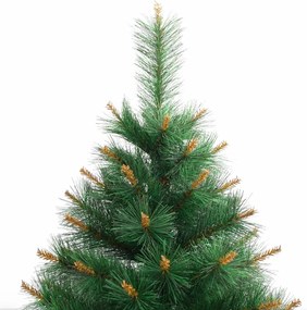Árvore de Natal artificial articulada com suporte 210 cm