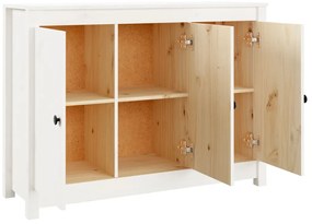 Aparador 100x35x74 cm madeira de pinho maciça branco