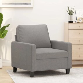 vidaXL Poltrona tecido 60 cm cinzento-claro
