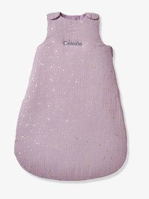 Saco de bebé sem mangas, em gaze de algodão bio*, Cometas rosa claro estampado