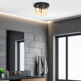 Candeeiro de Teto Even – Preto, Antigo, Creme – 44 x 44 x 40 cm