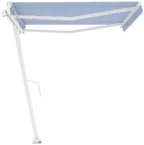 Toldo automático independente 450x300 cm azul e branco