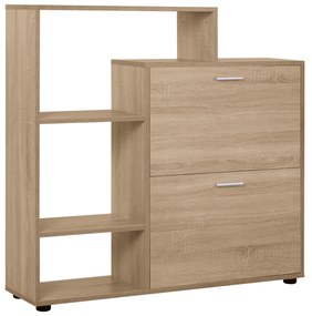 Sapateira de Madeira com Prateleiras de Armazenamento Sapateira para até 20 pares de Sapatos 101,5x25,5x98cm Madeira