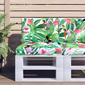 vidaXL Almofadão para sofá de paletes 60x40x12 cm tecido multicolorido
