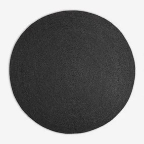Alfombra Redonda De Polipropileno (ø200 Cm) Lisandra Cinza Grafito - Sklum