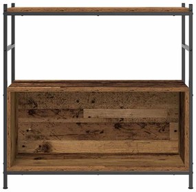 Estante de Livros vidaXL Carvalho Fumado 80x30x78,5 cm Madeira de Enge