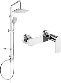 Mexen Zero Sven conjunto de chuveiro para montagem externa com chuveiro superior e misturadora, cromado - 71140262-00