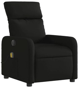 Poltrona reclinável de massagens elétrica tecido preto