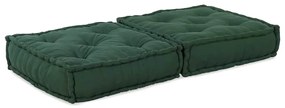Pufe modular 70x70x36 cm tecido verde