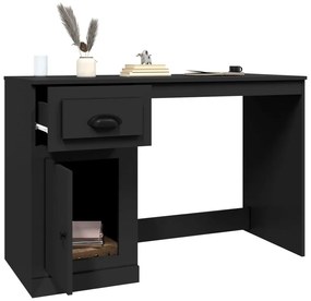 Secretária c/ gaveta 115x50x75 cm derivados de madeira preto