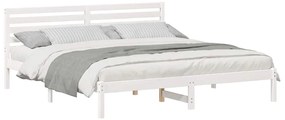 Estrutura da Cama com cabeceira Branco 180 x 200 cm