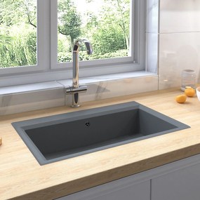 Tanque de Cozinha Cinza 790x500x193 mm Granito