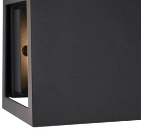 Candeeiro de Parede Moderno Preto Incl. LED IP44 - Edwin Quadro Moderno
