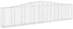 Cestos gabião arqueados 5 pcs 400x30x80/100cm ferro galvanizado