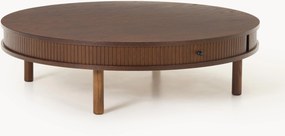 Mesa de centro com frente canelada Calary, Ø 110 cm
