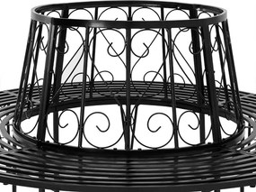 Banco Jardim de árvore Bree Metal Ø160cm Preto