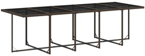 15 pcs conjunto jantar p/ jardim c/ almofadões vime PE castanho