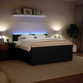 Cama com molas/colchão 180x200 cm veludo preto