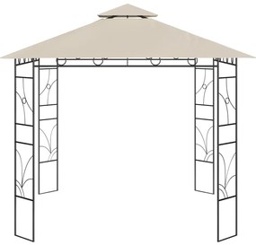 Gazebo 3x3x2,7 m 160 g/m² cor creme