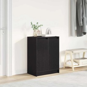 vidaXL Sapateira 57x34x76 cm derivados de madeira carvalho preto