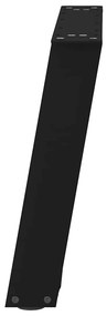 Pés para mesa de centro em formato de U, 2 peças, preto, 50x(42-43) cm