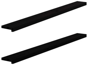 Soleiras da janela 2 pcs 160x15x2 cm carvalho castanho-escuro